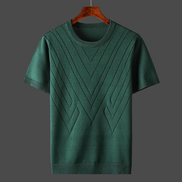 Men's Merino Wool Cashmere Blend T-Shirt-Caleidostore