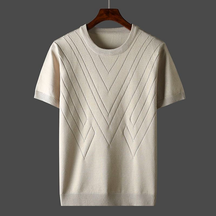 Men's Merino Wool Cashmere Blend T-Shirt-Caleidostore