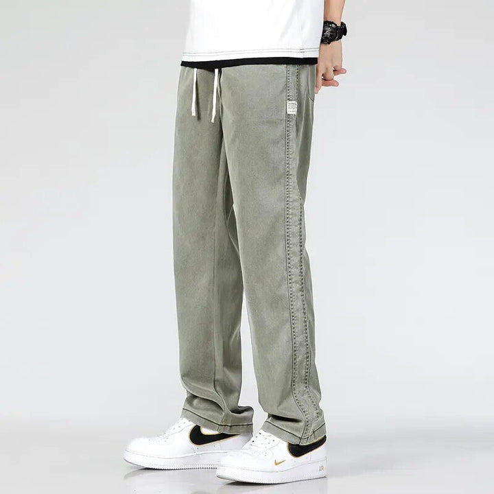 Men's Cotton Denim Casual Pants-Caleidostore