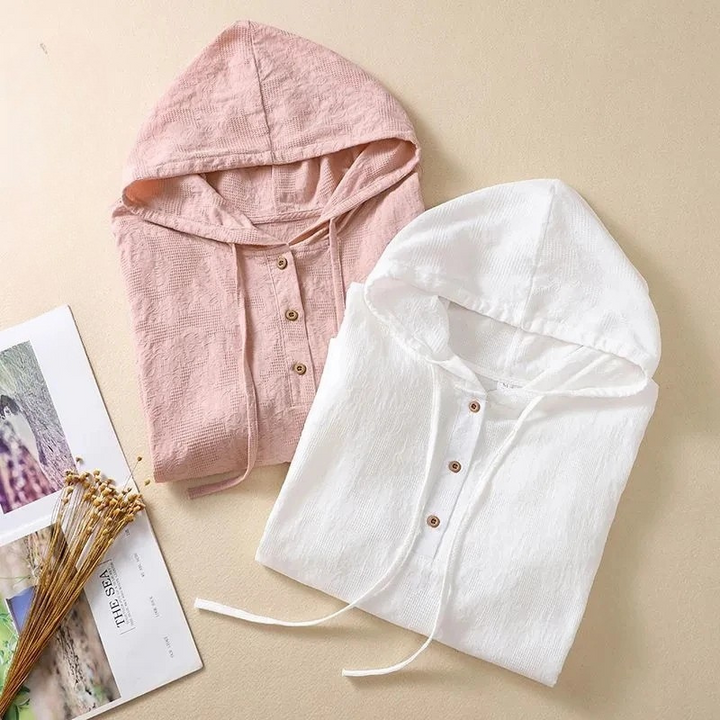 Women's Hooded Blouse-Caleidostore