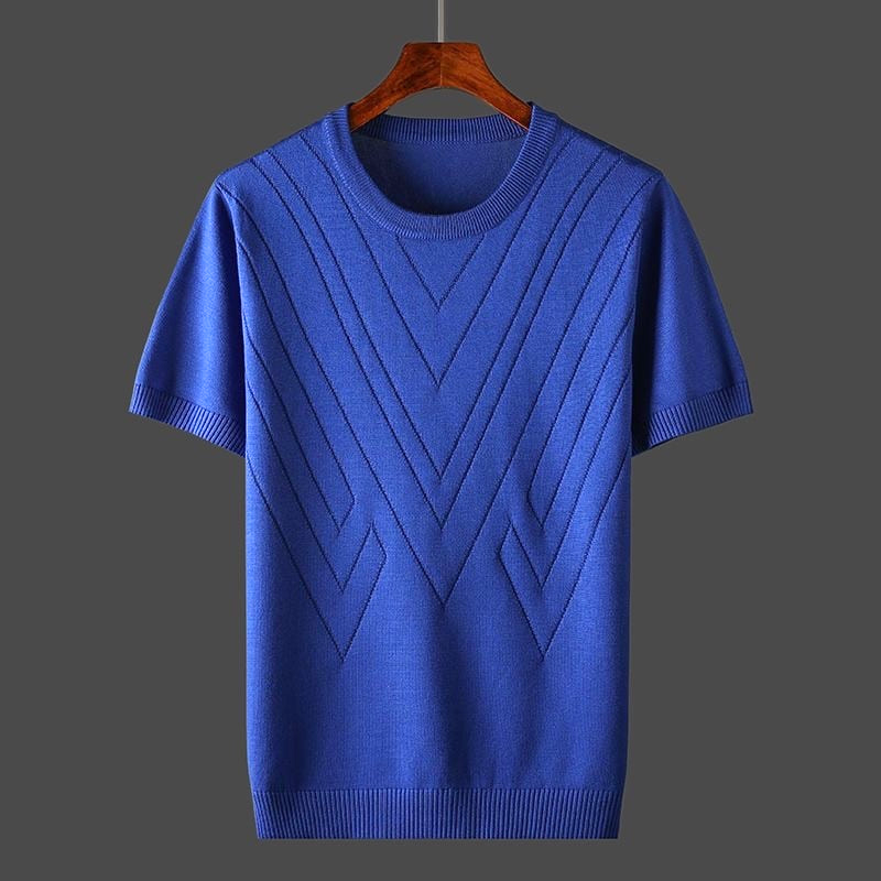 Men's Merino Wool Cashmere Blend T-Shirt-Caleidostore