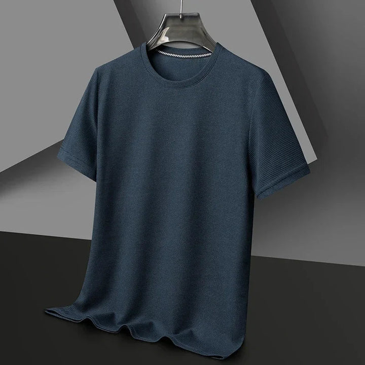 Men's Waffle Knit Casual T-Shirt-Caleidostore