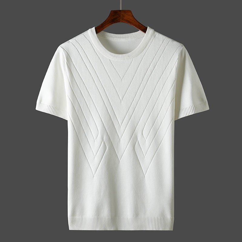 Men's Merino Wool Cashmere Blend T-Shirt-Caleidostore