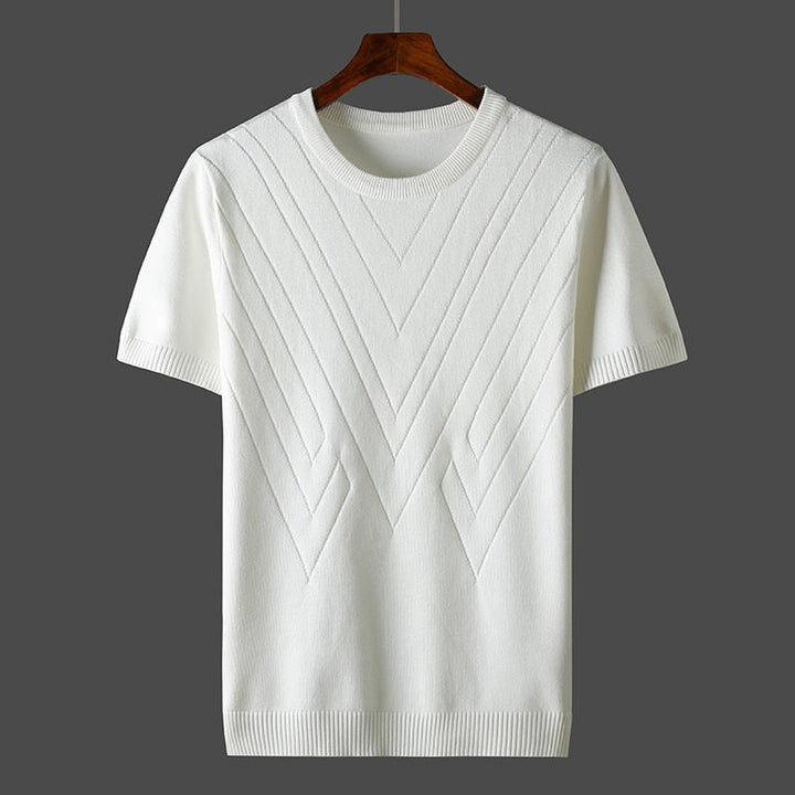 Men's Merino Wool Cashmere Blend T-Shirt-Caleidostore