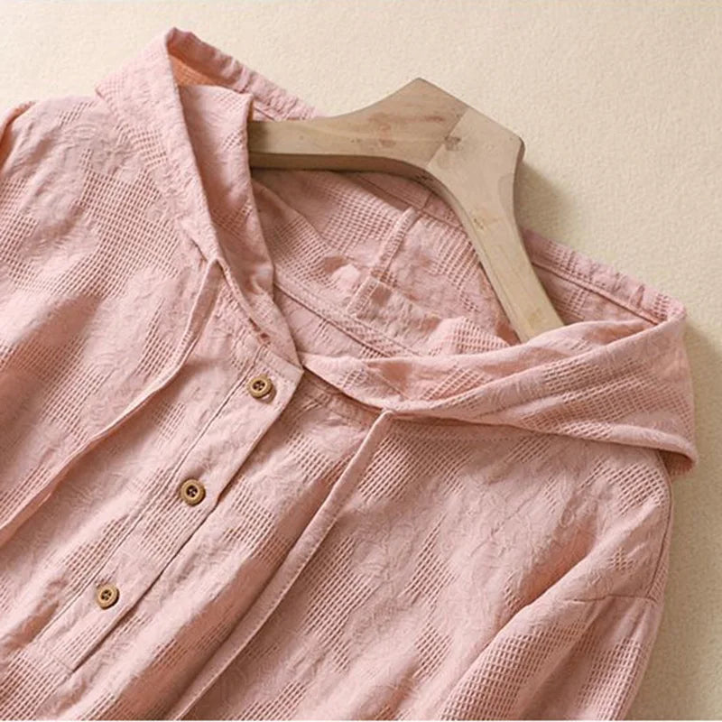 Women's Hooded Blouse-Caleidostore