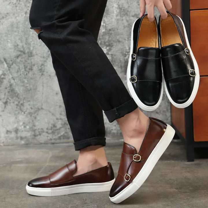 Men's Leather Casual Shoes-Caleidostore