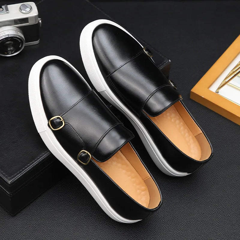 Men's Leather Casual Shoes-Caleidostore
