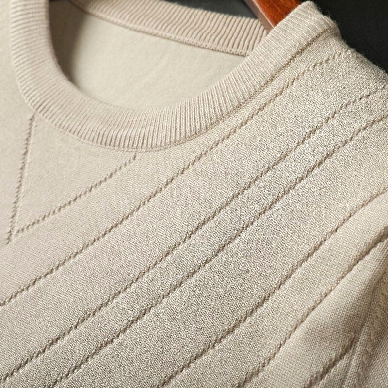 Men's Merino Wool Cashmere Blend T-Shirt-Caleidostore