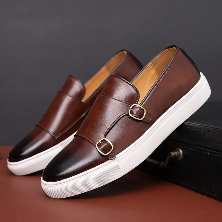 Men's Leather Casual Shoes-Caleidostore