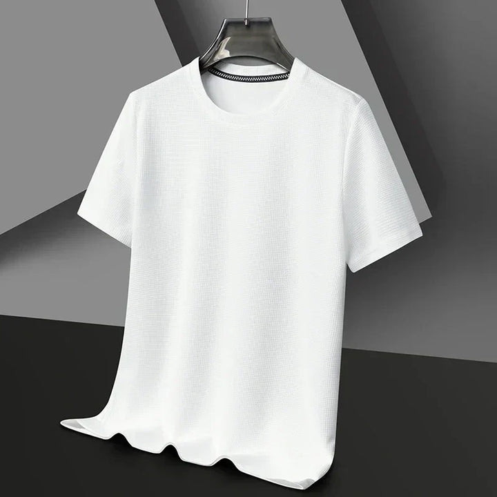 Men's Waffle Knit Casual T-Shirt-Caleidostore