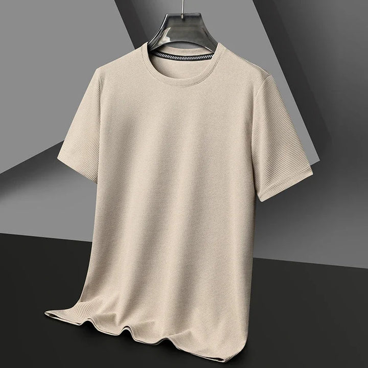Men's Waffle Knit Casual T-Shirt-Caleidostore