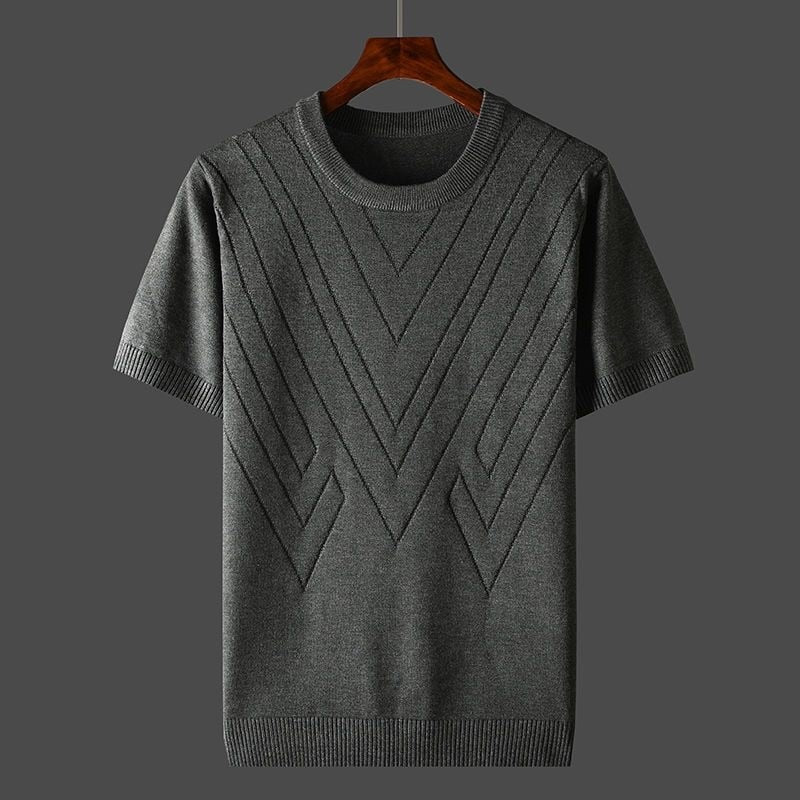Men's Merino Wool Cashmere Blend T-Shirt-Caleidostore