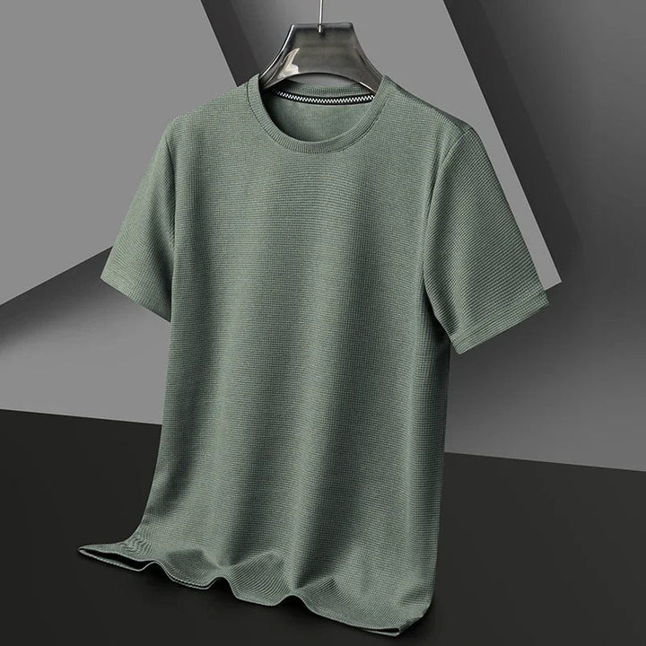 Men's Waffle Knit Casual T-Shirt-Caleidostore