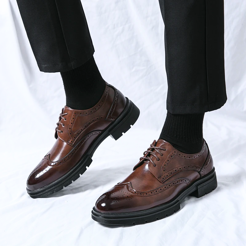 Men's Premium Leather Dress Shoes-Caleidostore