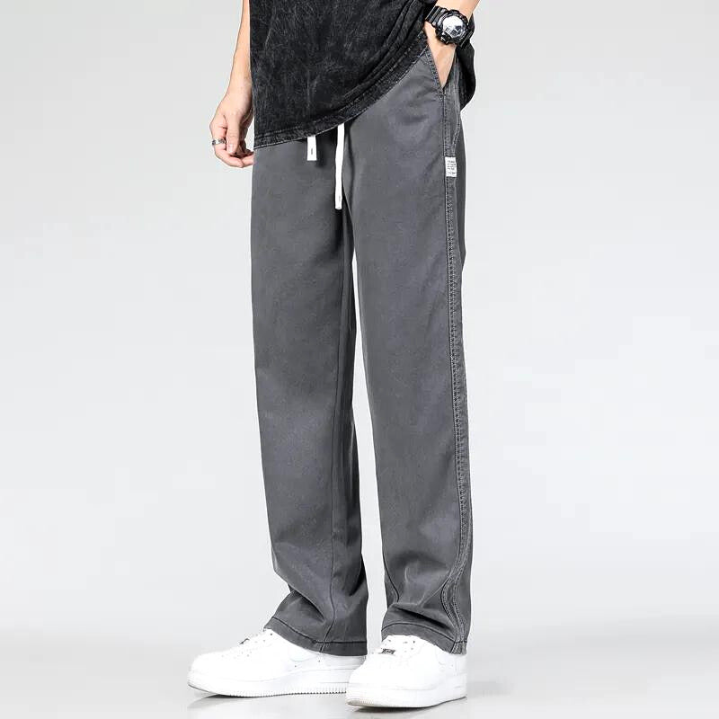 Men's Cotton Denim Casual Pants-Caleidostore