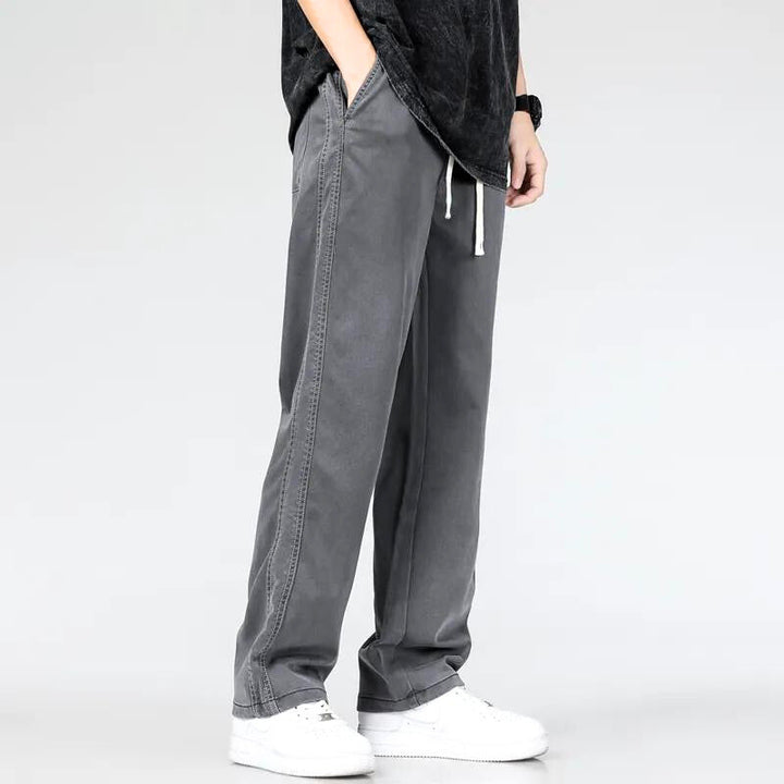Men's Cotton Denim Casual Pants-Caleidostore